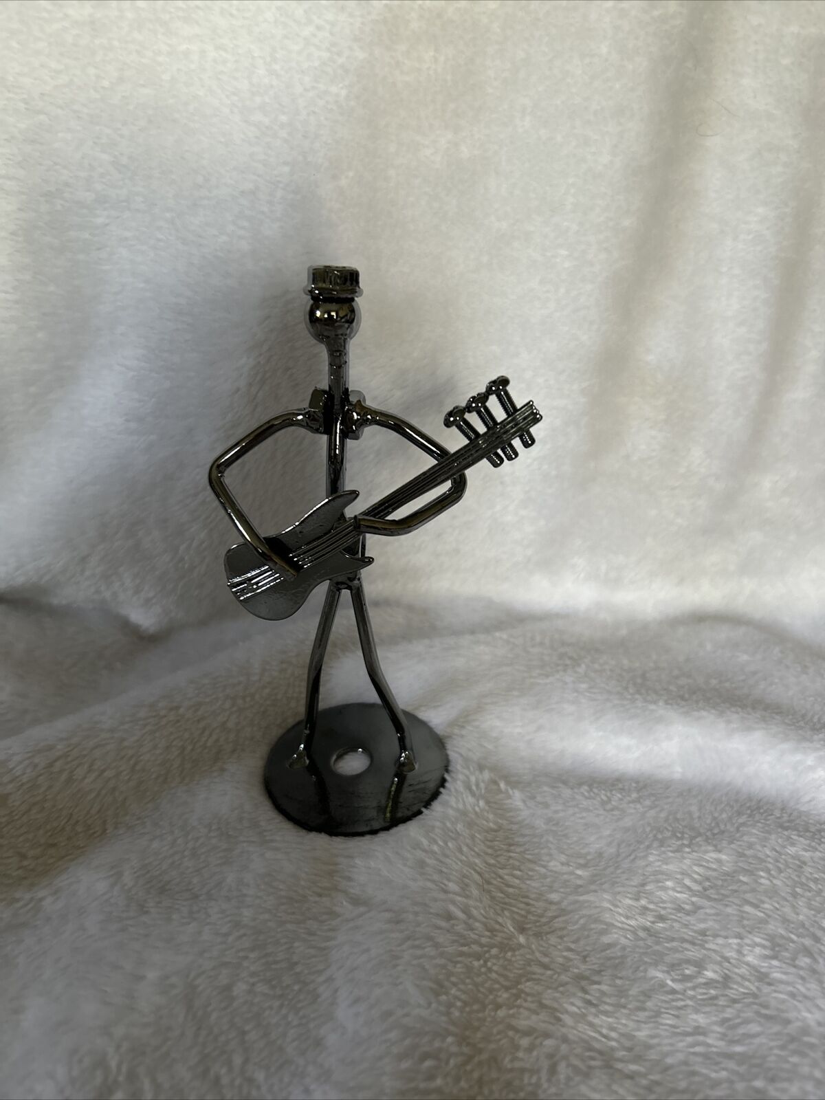 Nuts And Bolts Guitarist With Guitar Metal Sculpture