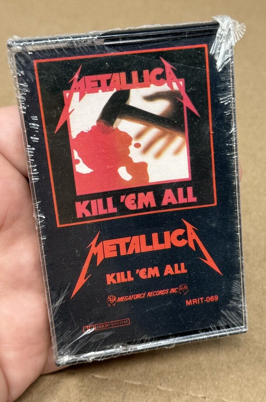 METALLICA KILL \'EM ALL Cassette Tape MRIT 069 Black Print Rare SEALED New Promo