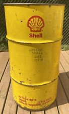 Vintage Shell Motor Gear Oil Lubricant Drum Trash Can Barrel Garage Art picture
