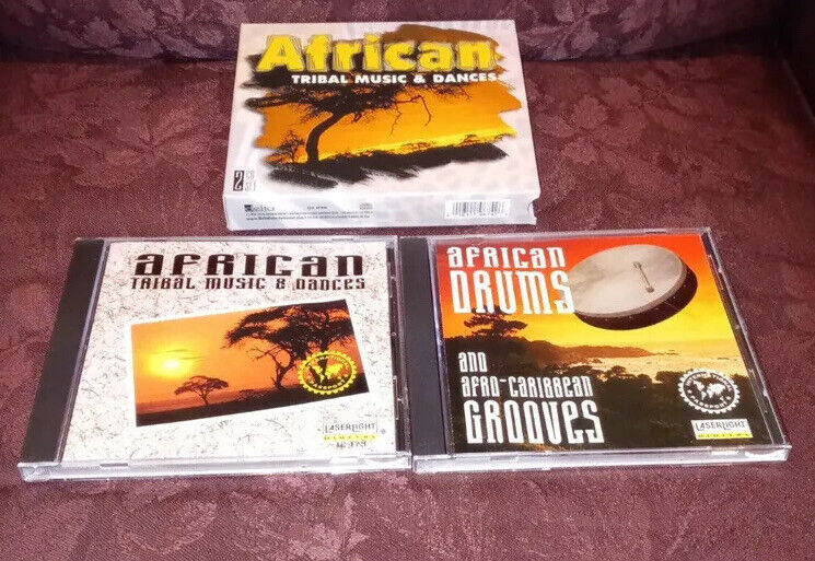 African Tribal Music & Dances 2 CD Set 1999 Drums & Caribbean Grooves  