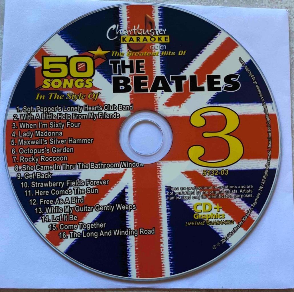 BEATLES KARAOKE CDG CHARTBUSTER CD+G MUSIC 5132-03 MUSIC SONGS ROCK CLASSICS