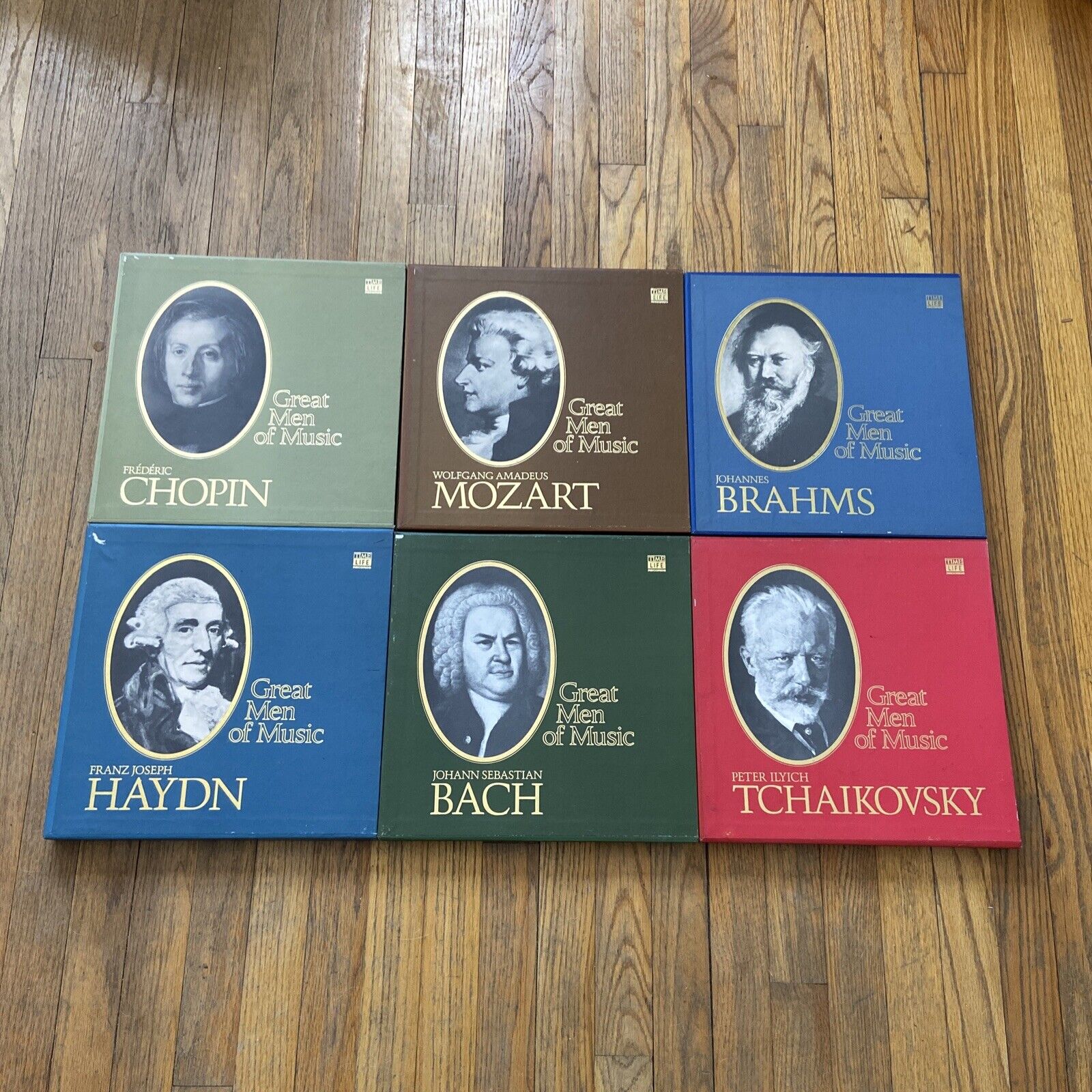 Time Life Great Men of Music Lot of 6,Chopin,Bach,Brahms,Mozart,Haydn Tchaikovsk