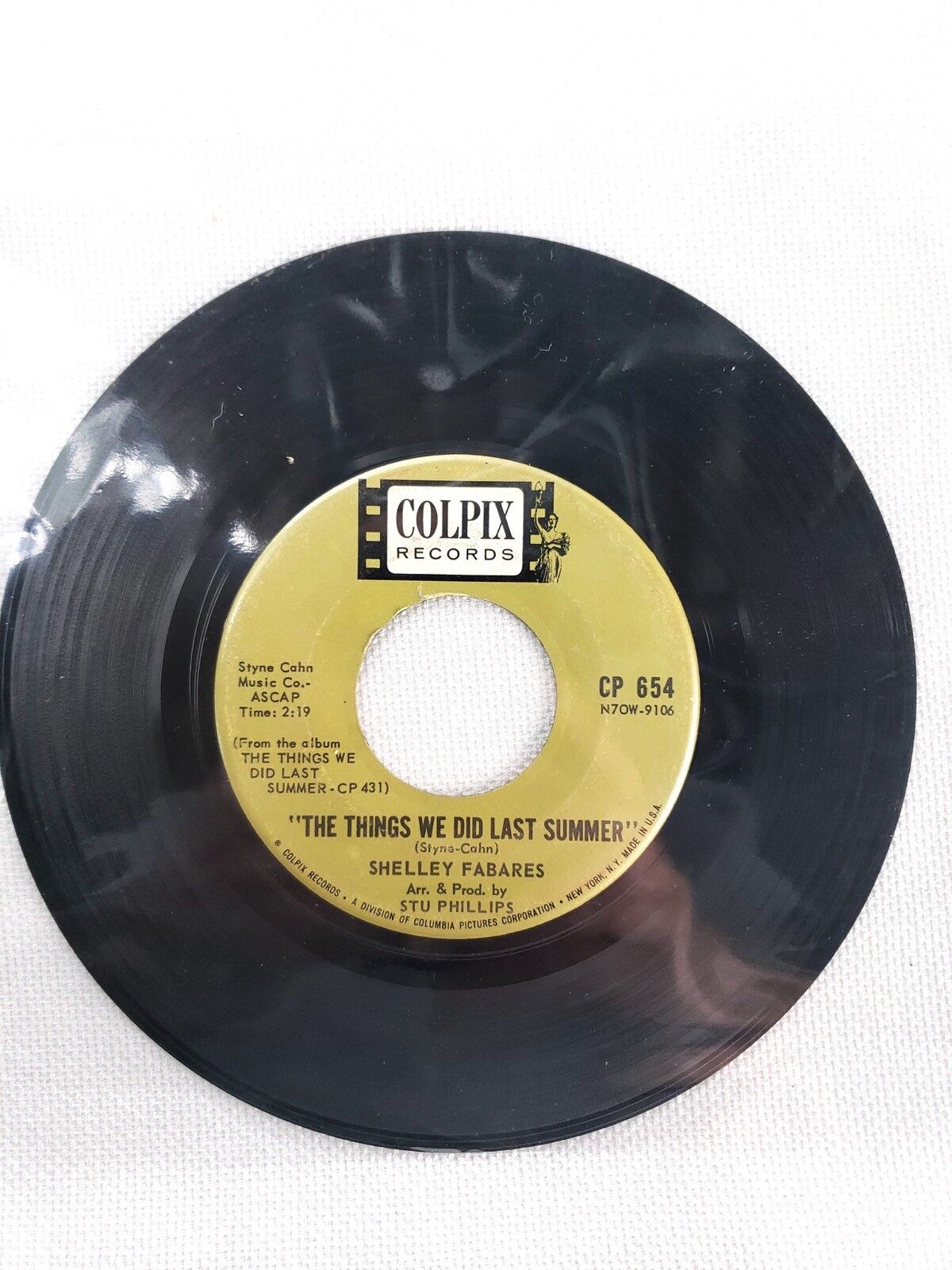 Shelley Fabares Breaking Up is Hard to Do 45 Record Colpix
