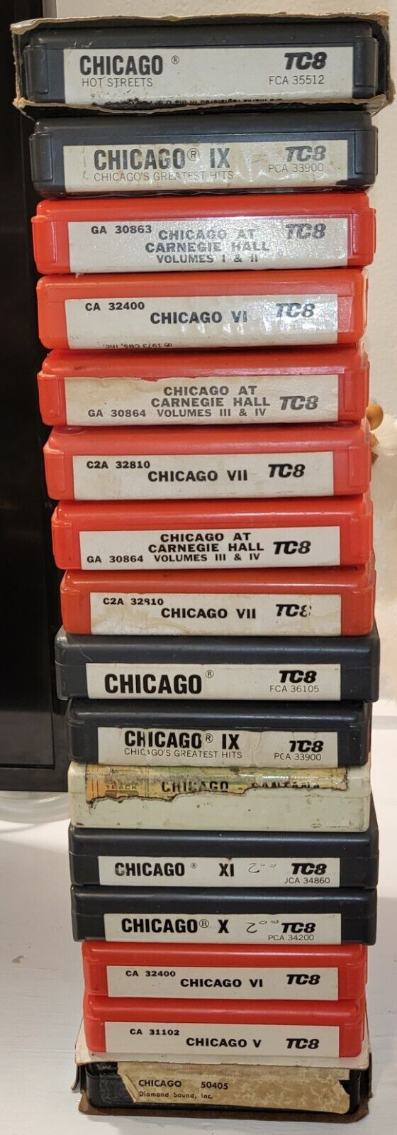 Chicago- Lot of 16  8 Track Tapes- UnTested a couple duplicates 