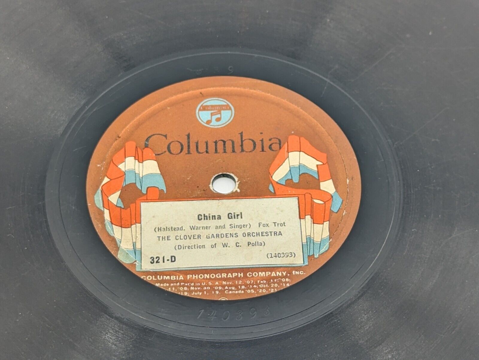 China Girl/I Don\'t Want to Get Married CLOVER GARDENS 78 RPM Pre-War Jazz G