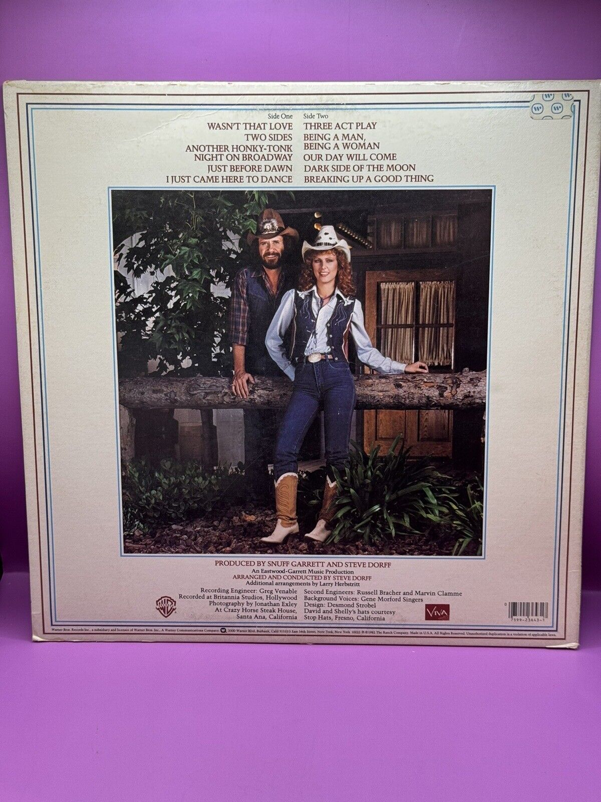 The David Frizzell & Shelly West  Album 1982 LP Warner Brothers-BSK-3643 VG+/EX