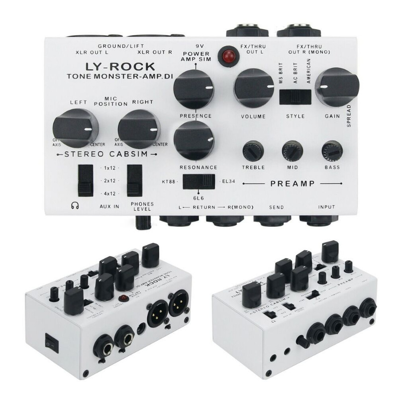 LY-ROCK DI Box Tone Monster-AMP.DI Guitar Speaker Analog Direct Box 8-In-1 NEW