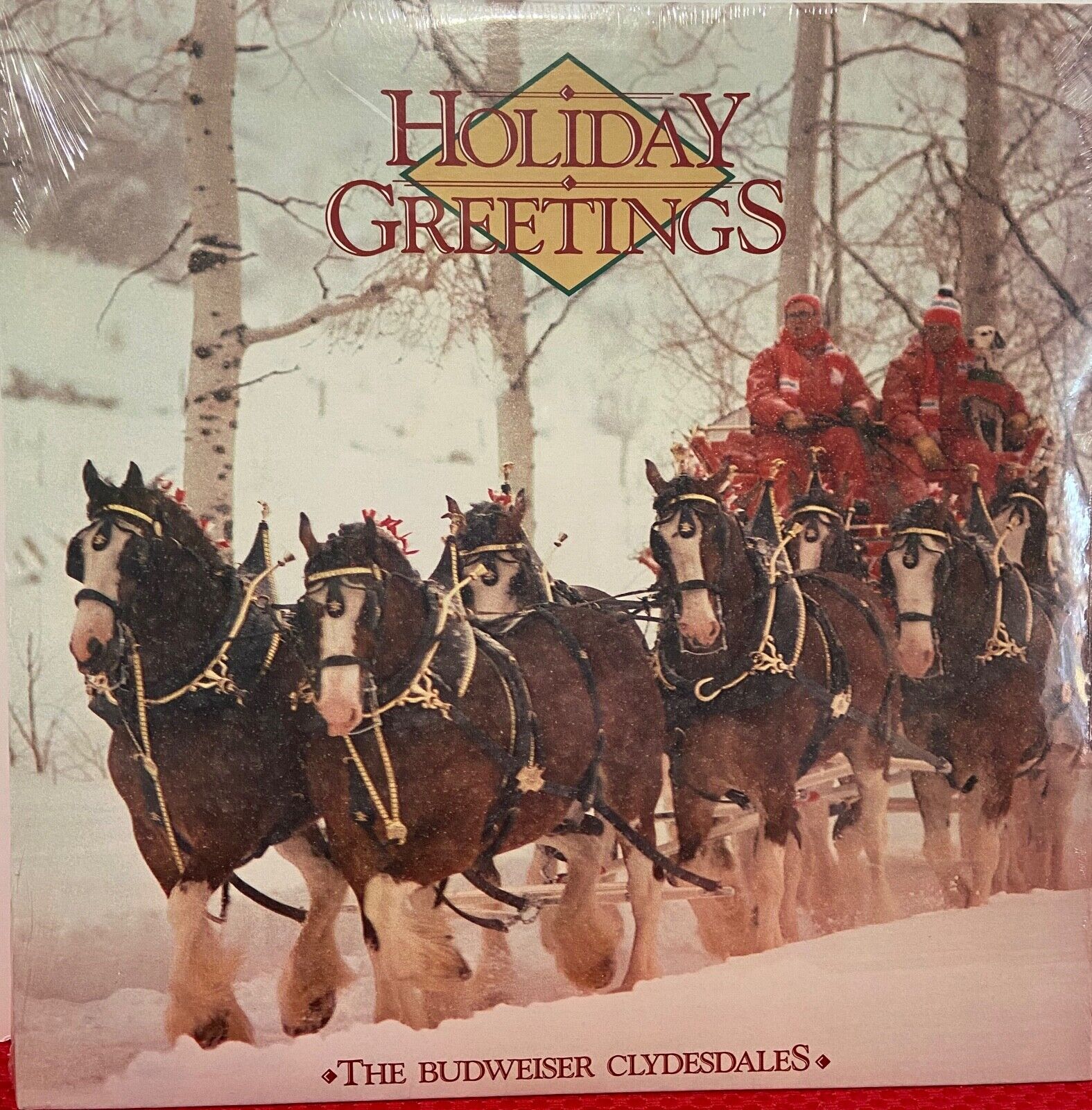 BUDWEISER CLYDESDALE'S HOLIDAY GREETINGS VINYL LP RECORD NEW SEALED Christmas 
