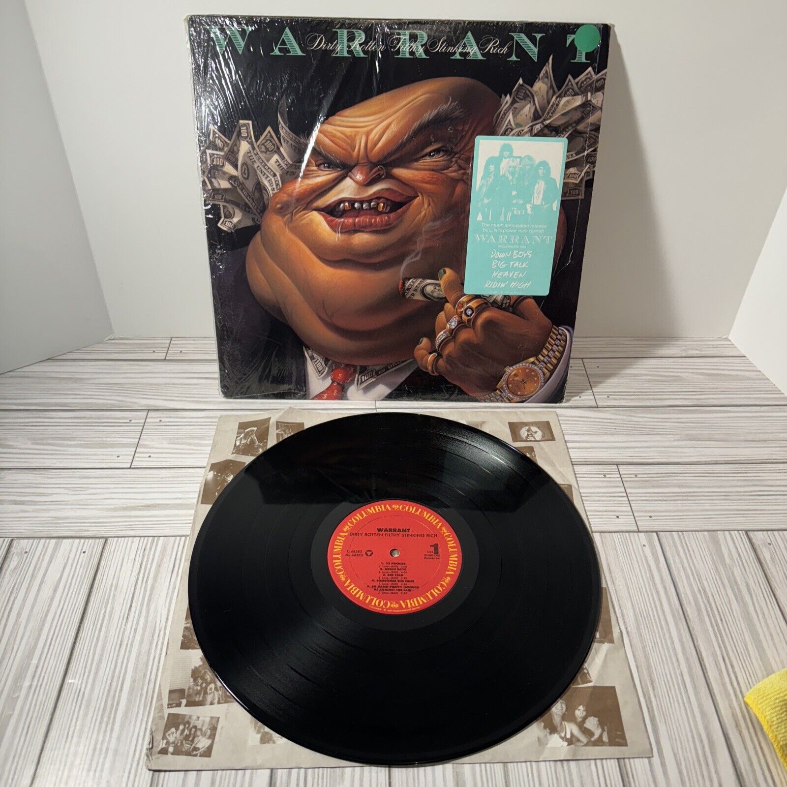 Warrant LP Dirty Rotten Filthy Stinking Rich 1988 OG  Shrink Hype VG+