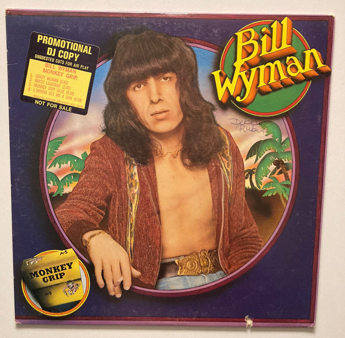 BILL WYMAN Monkey Grip RARE PROMO Vinyl LP Rolling Stones Records COC 79100  VG+