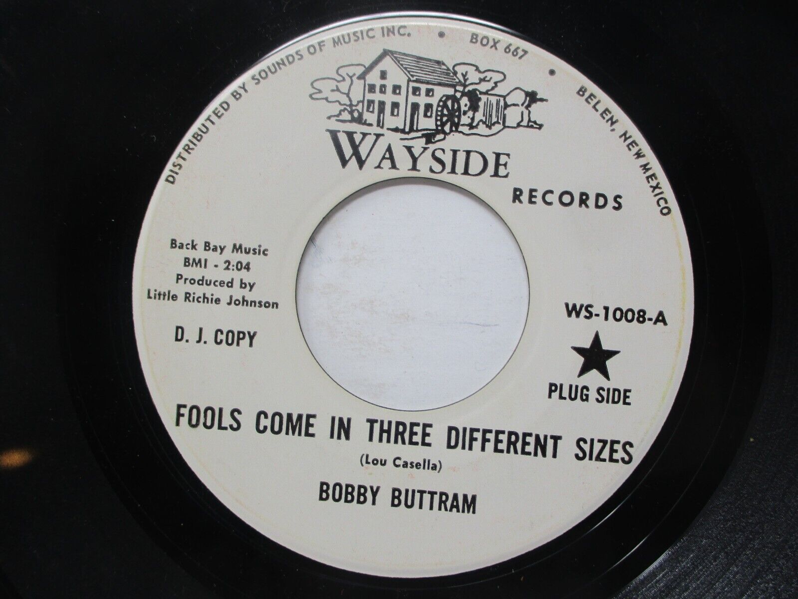 Bobby Buttram Fools Come in Three Different Sizes / Yesterday 45 Wayside Promo