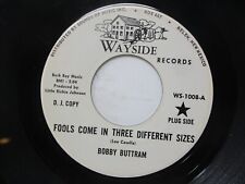 Bobby Buttram Fools Come in Three Different Sizes / Yesterday 45 Wayside Promo picture