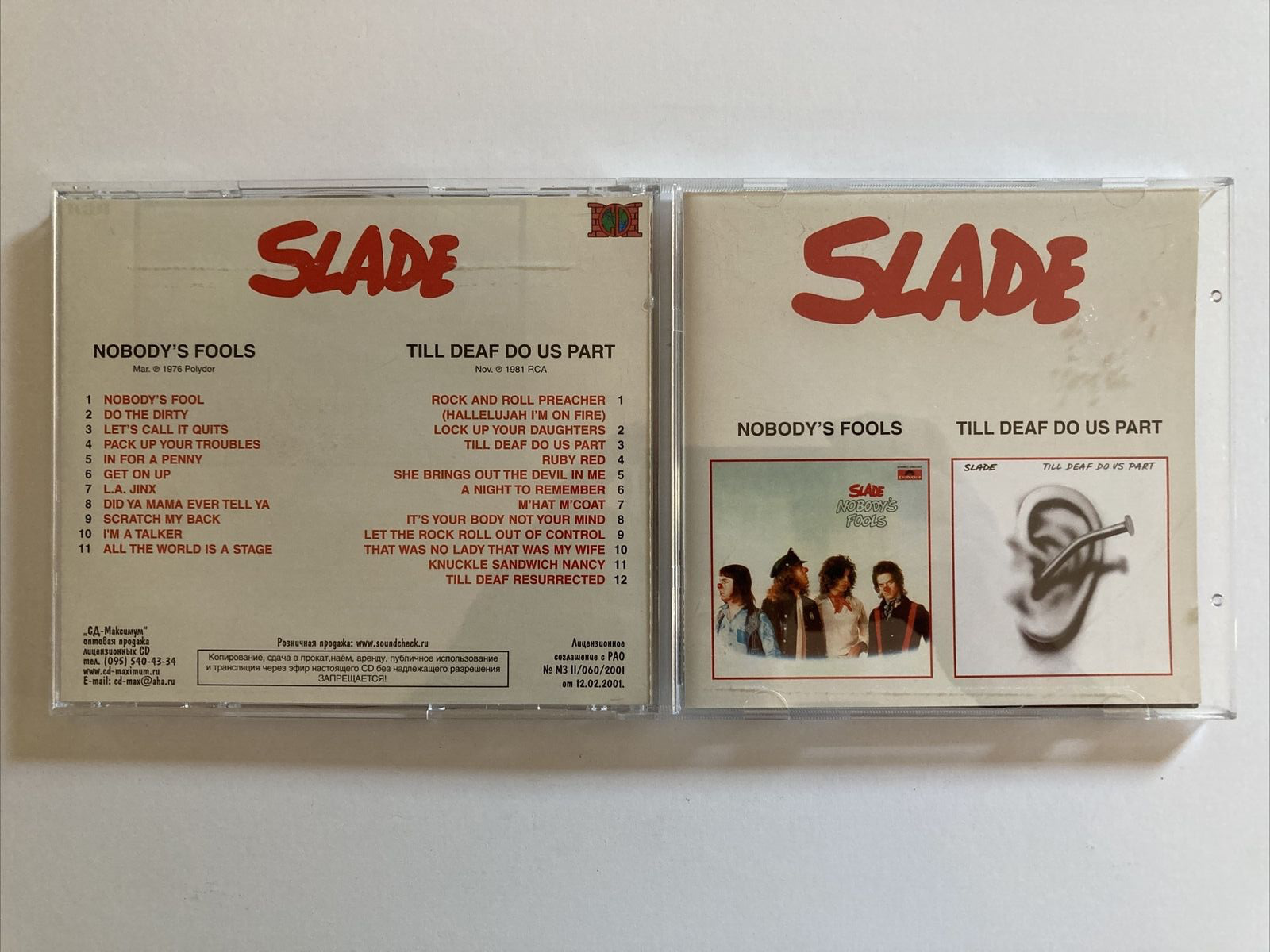Slade CD - Nobody’s Fools & Till Deaf Do Us Part - Import - Rare OOP - Like New