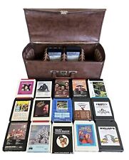 Lot of 17 8 track tapes w VTG Leather Carry Case; Classical, Musicals, Oklahoma picture