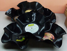Vinyl Record Bowls - Set of 6 food grade sealed labels center hole filled picture