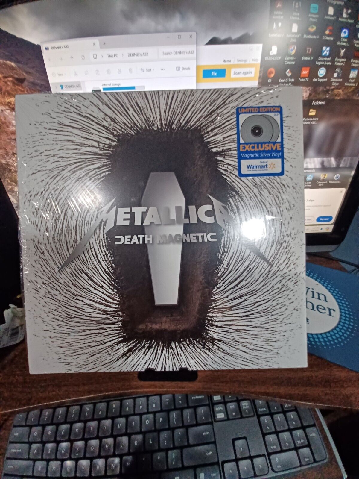 Metallica DEATH MAGNETIC Walmart Limited Magnetic Silver Color 2-LP Vinyl NEW