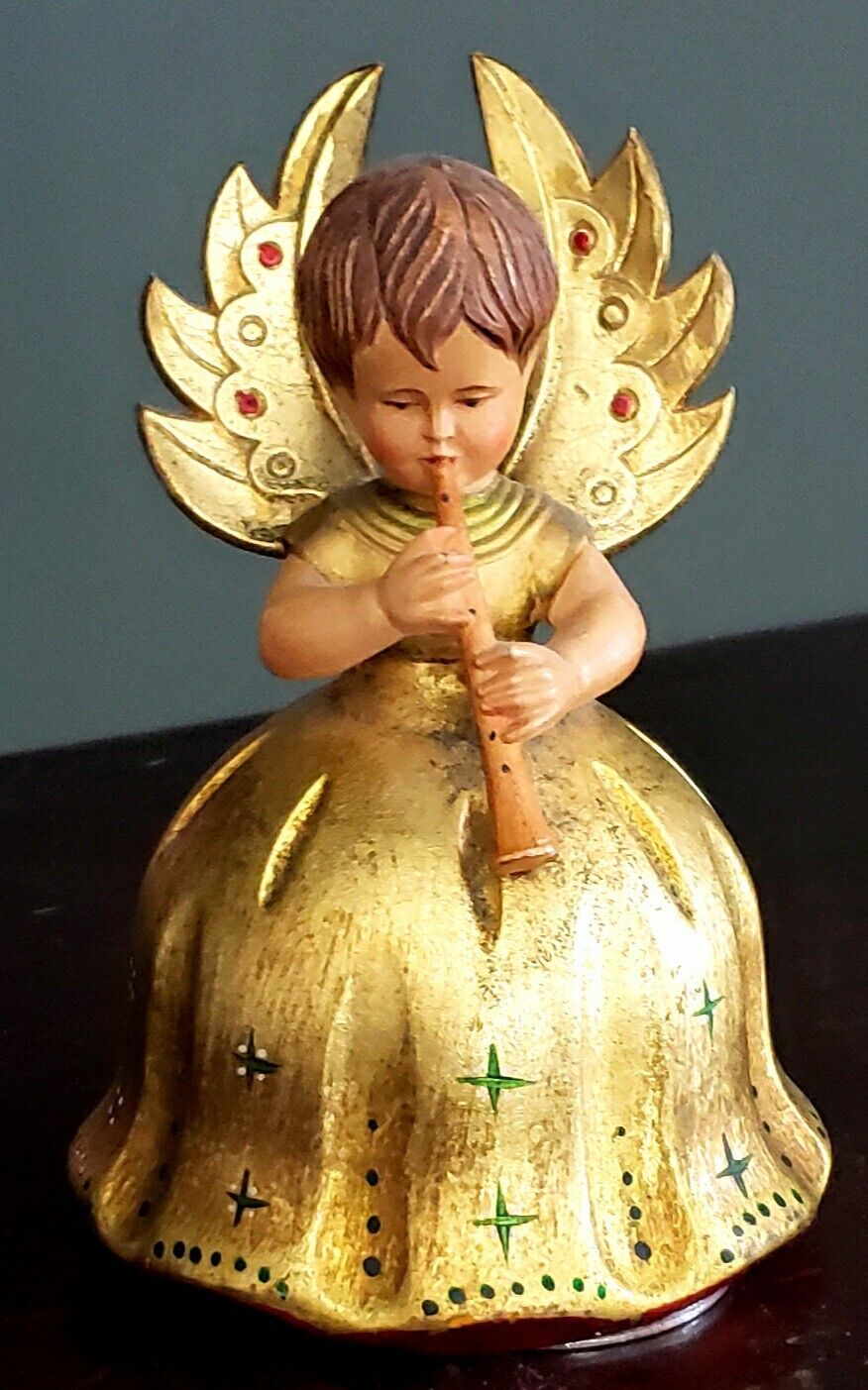 Vintage Gold Reuge Angel Music Box Swiss - Wish Upon A Star - Antique
