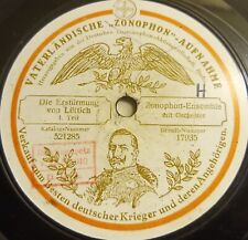 BATTLE OF LÜTTICH RARE WW1 78RPM RECORD GERMAN GERMANY MARCH KAISER WILHELM picture