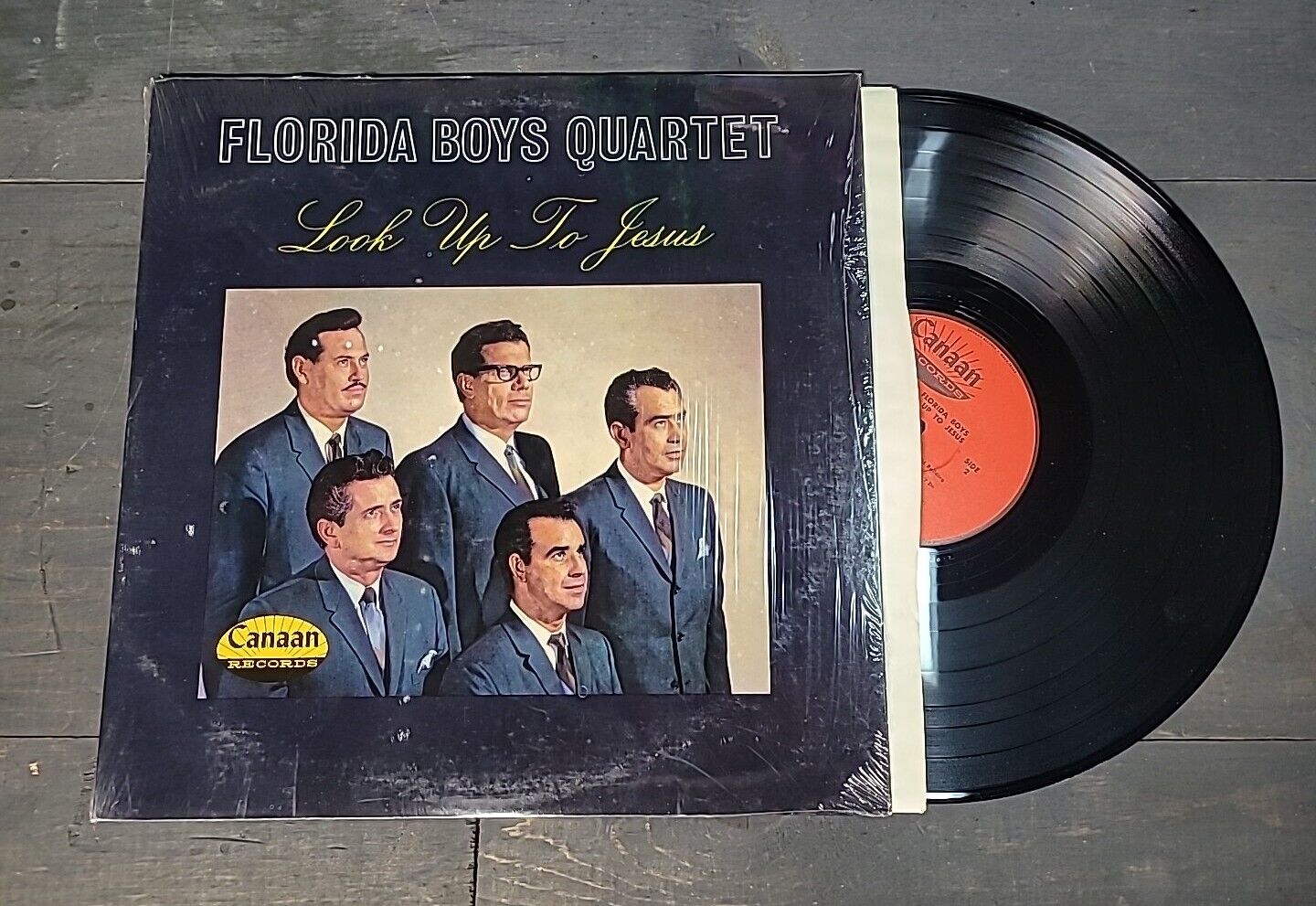 Florida Boys Quarter- Look Up To Jesus- Vinyl 33rpm Vintage Look CA-4621-LP