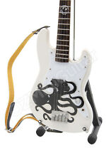 Miniature Bass Guitar Mark Hoppus Blink-182 White Octopus & Strap picture