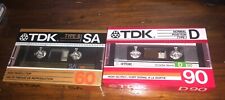 Lot Of 2 Sealed Vintage TDK Blank Cassette Tapes Type II & Normal Type I picture