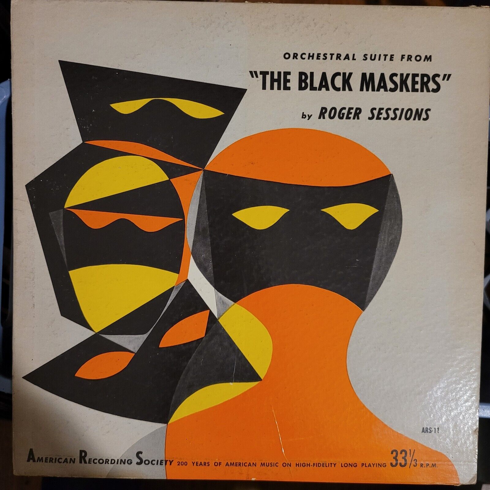 Roger Sessions Walter Hendl The Black Maskers Neo Classical Vinyl 1952 ARS-11