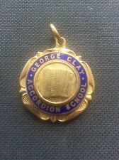 Vintage Enamel Medallion - George Clay Accordion School - Bimingham 1950/60s picture