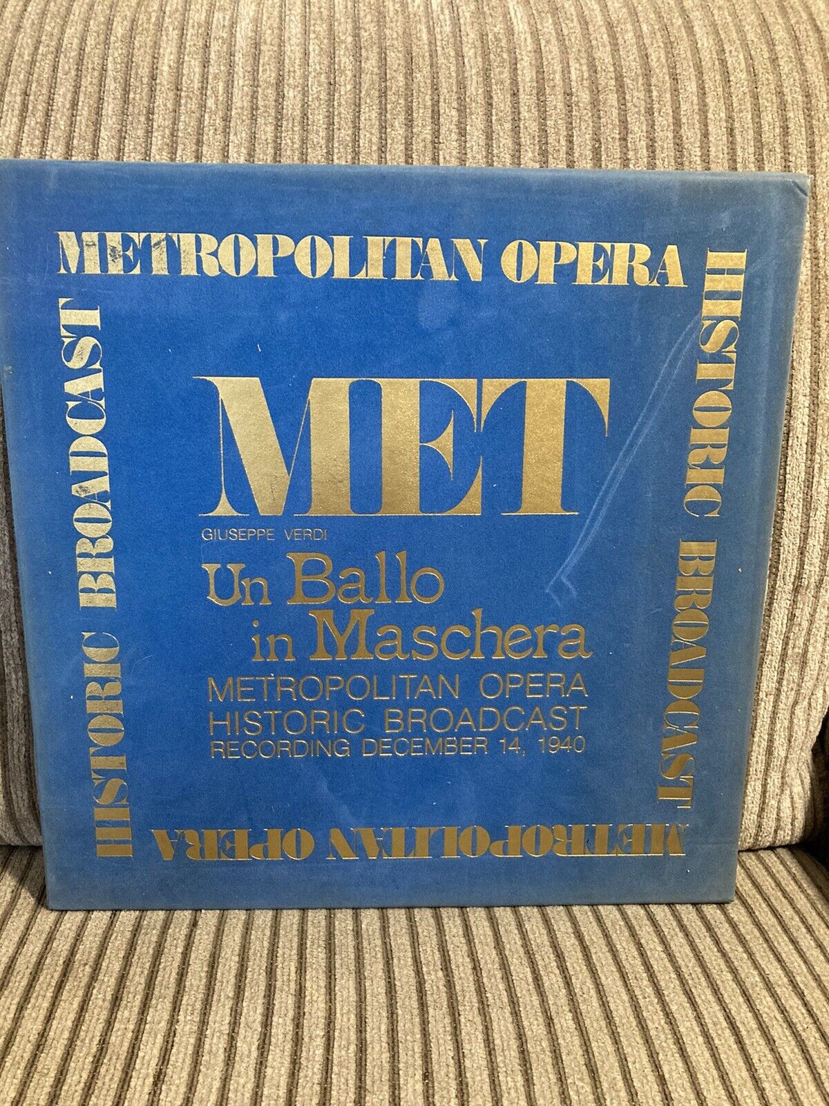 Metropolitan Opera Historic Broadcast Un Ballo in Maschera LP Set Vintage 1940