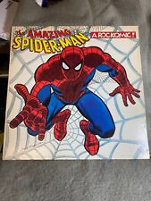 VINTAGE THE AMAZING SPIDER-MAN A ROCKOMIC 12 IN VINYLRECORD 1972 W/ POSTER picture