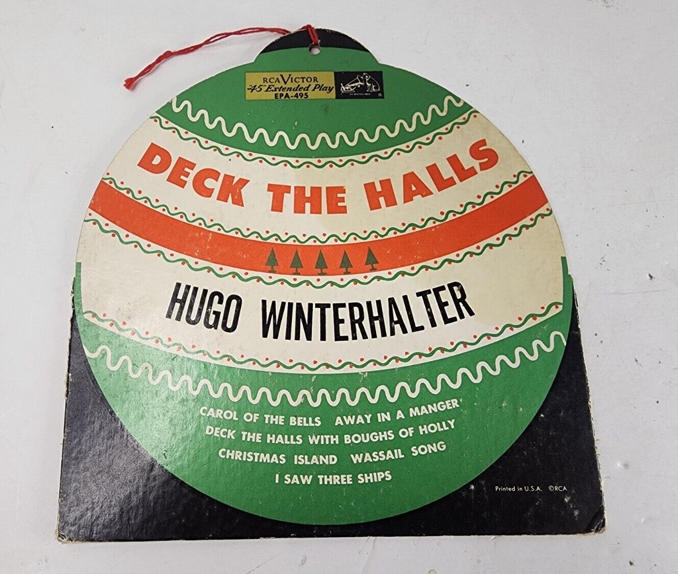 Vintage 1953 45 RPM. EP Deck the Halls The Halls Hugo Winterhalter\'s Vinyl