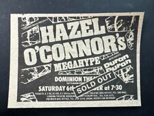 HAZEL O'CONNOR / MEGAHYPE - DOMINION THEATRE 1980 Original Vintage Gig Advert E1 picture
