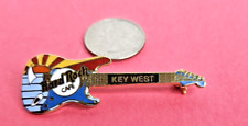 Hard Rock Cafe Button Pinback Guitar Lapel Pin Key West Vintage picture