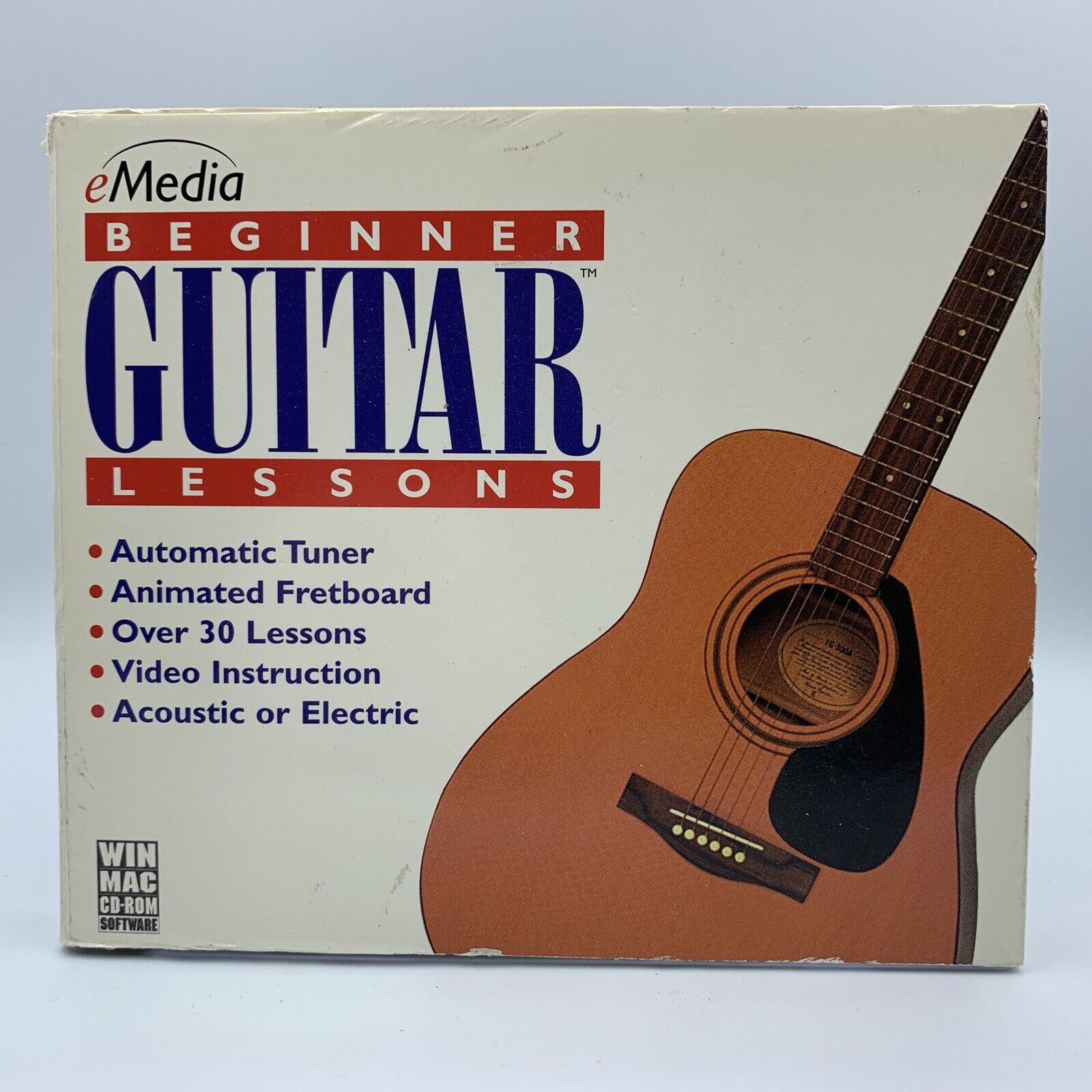 E MEDIA CD Beginner Guitar Lessons. NEW. SEALED. CD Rom. B1