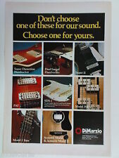 retro magazine advert 1980 DiMARZIO guitars / pickups e picture