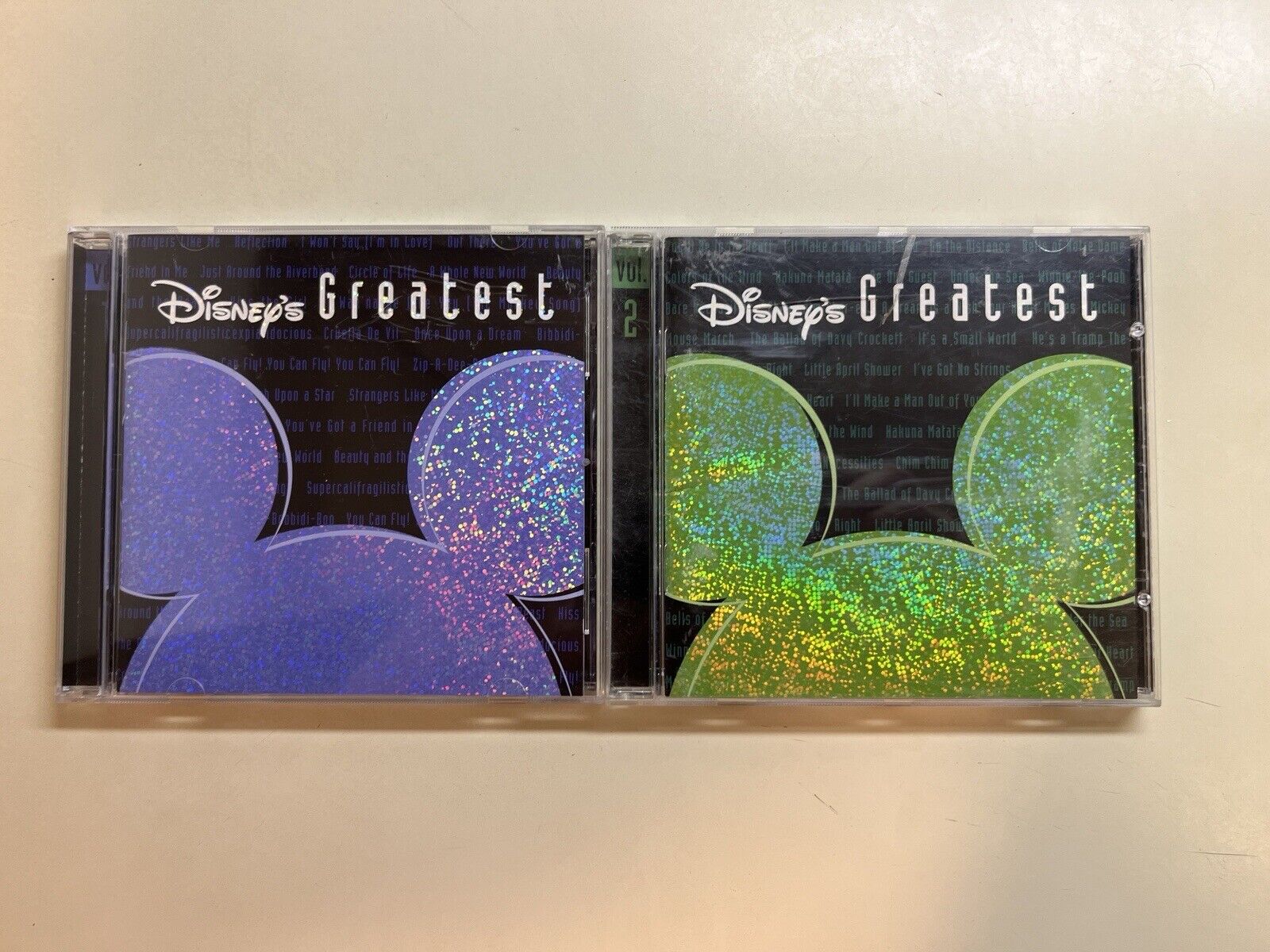 Disney\'s Greatest, Volume 1 and Volume 2 - 2 Music CDs by Walt Disney Records