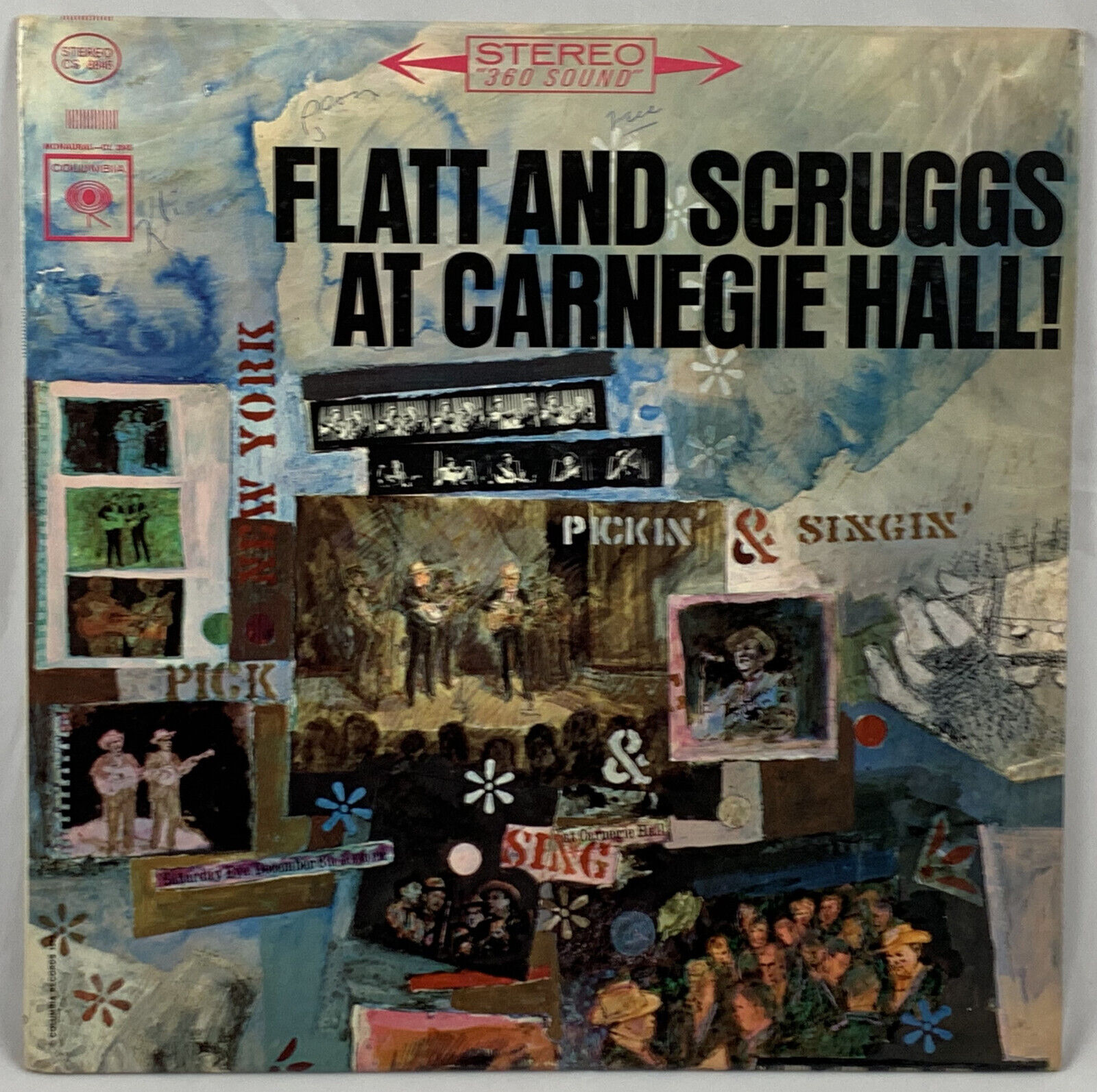 Flatt And Scruggs At Carnegie Hall LP Vinyl 33 1/3 RPM Record CS 8845