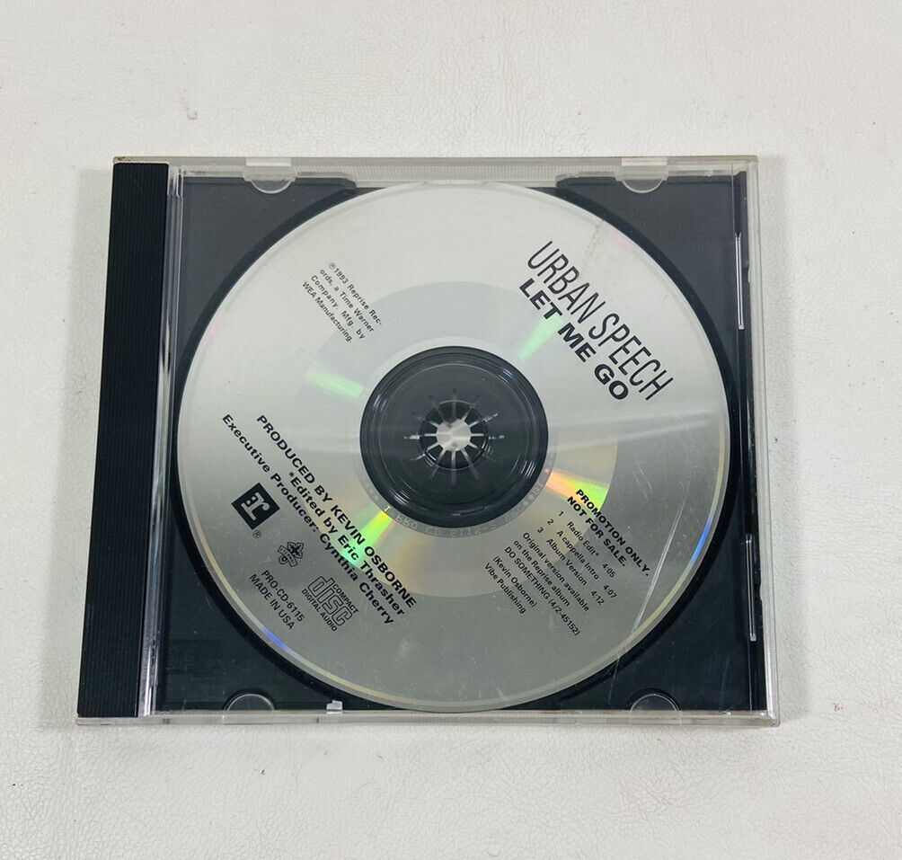 Urban  Speech Let Me Go  PROMO 3 Track DJ CD single 1993 U3