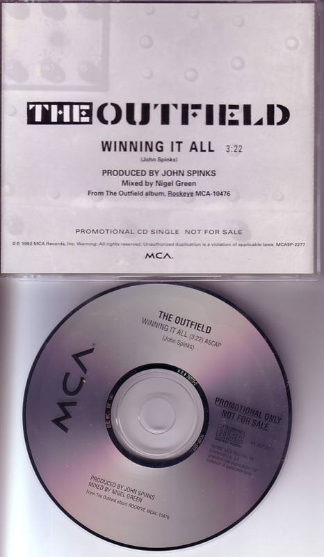 THE OUTFIELD Winning it all RARE PROMO Radio DJ CD Single 1992 USA MINT