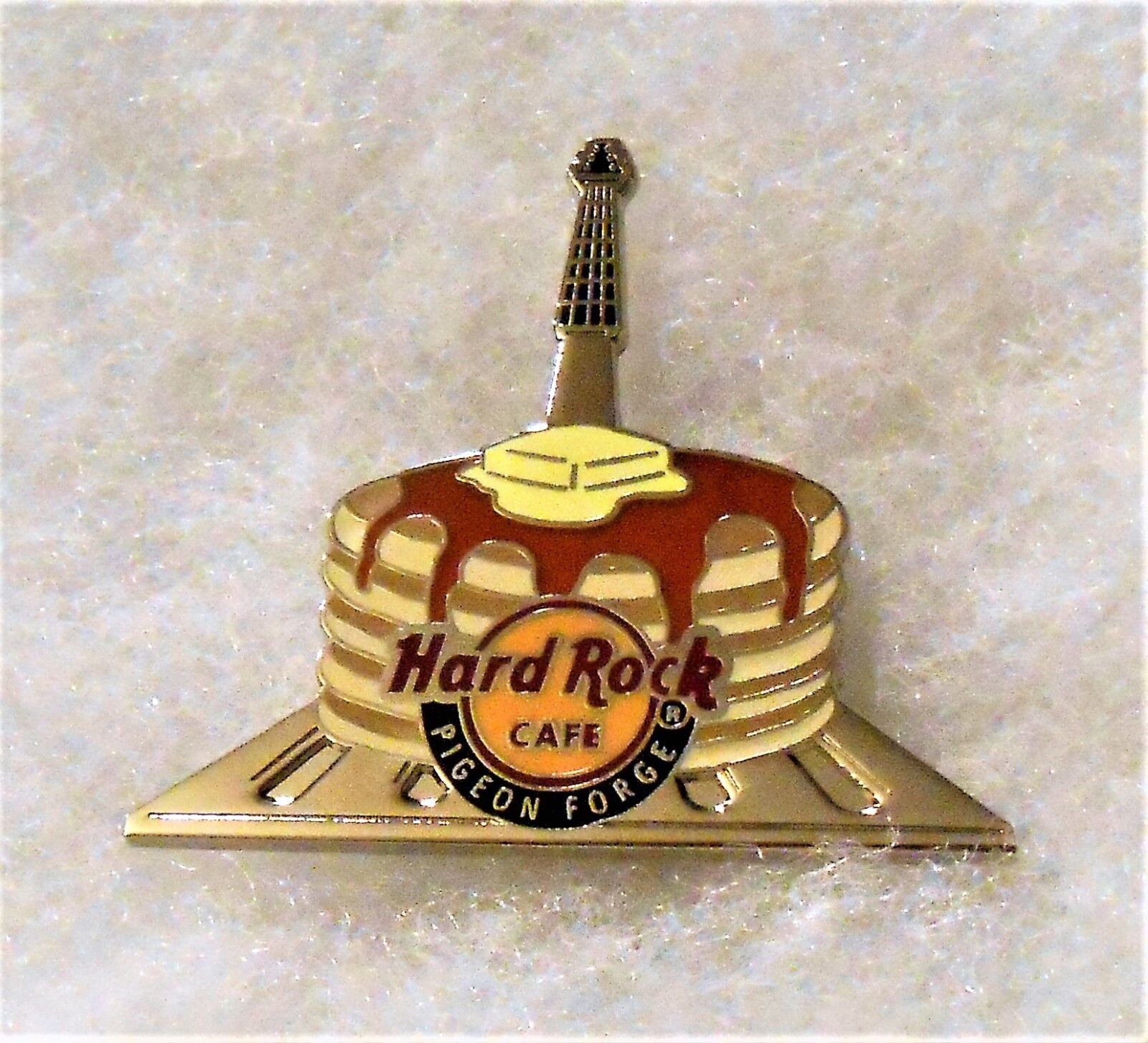 HARD ROCK CAFE PIGEON FORGE PANCAKES BUTTER SYRUP SPATULA GUITAR PIN # 84792