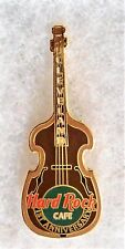 HARD ROCK CAFE CLEVELAND 1ST ANNIVERSARY UPRIGHT BROWN BASS GUITAR PIN # 1954 picture