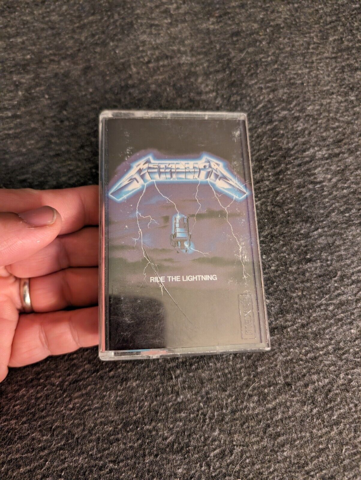 Vintage Metallica Ride The Lightning Cassette Tape Megaforce Rare