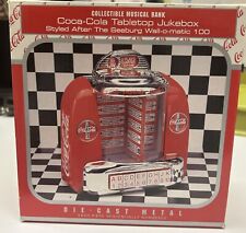 New  Vintage Coca Cola Musical Coin Bank Die Cast Tabletop Jukebox 1996 picture
