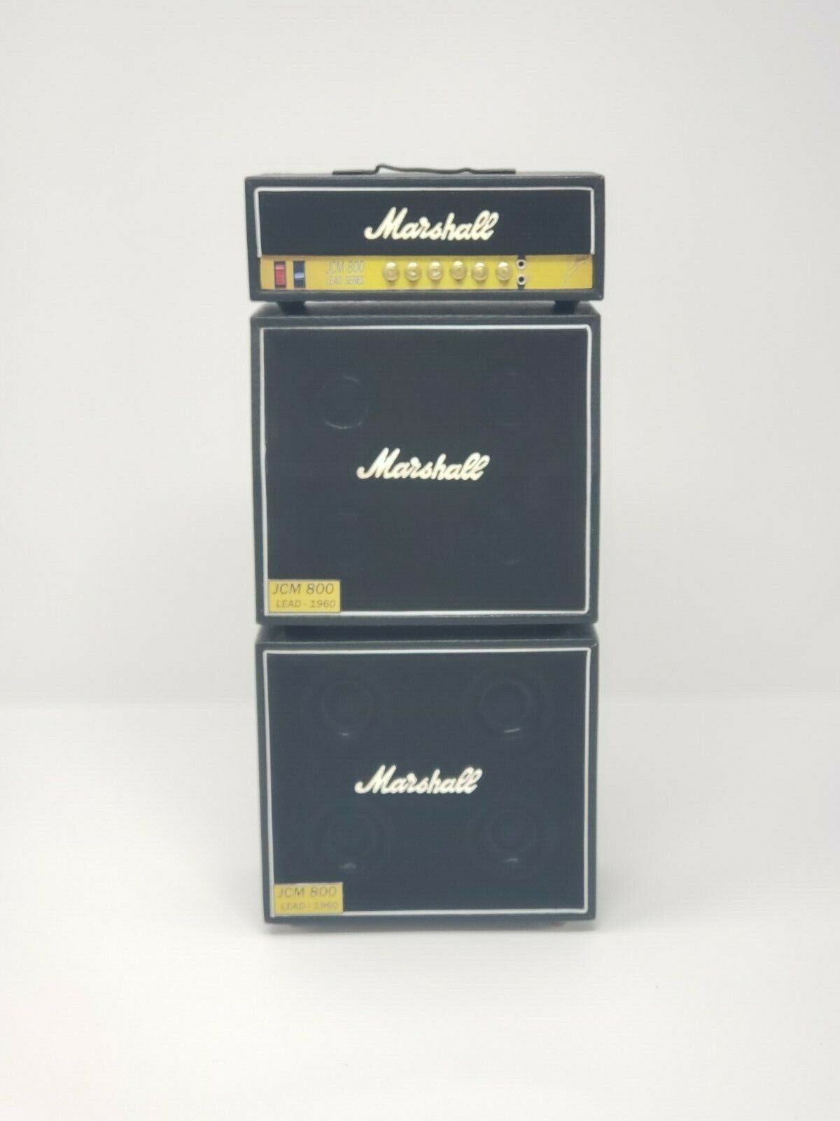 Marshall BLACK miniature amp. Miniature guitar amps. 3-PIECE stack. For DISPLAY