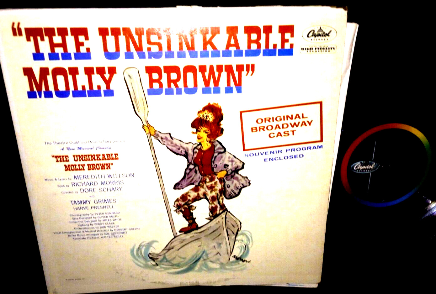 SOUNDTRACK LP, UNSINKABLE MOLLY BROWN,	BROADWAY CAST,  VG+ Spin Cleaned 