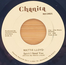 MATTIE LLOYD - SPIRIT I NEED YOU / ONE DAY AT A TIME - BLACK GOSPEL 45 *HEAR* picture