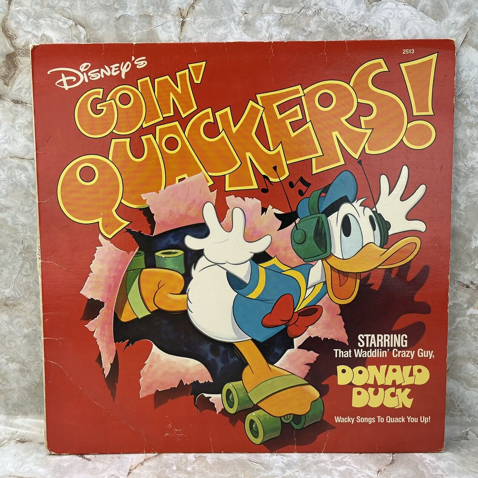 Disney\'s Goin\' Quakers By Donald Duck Wacky Songs Music Vinyl Record 1980