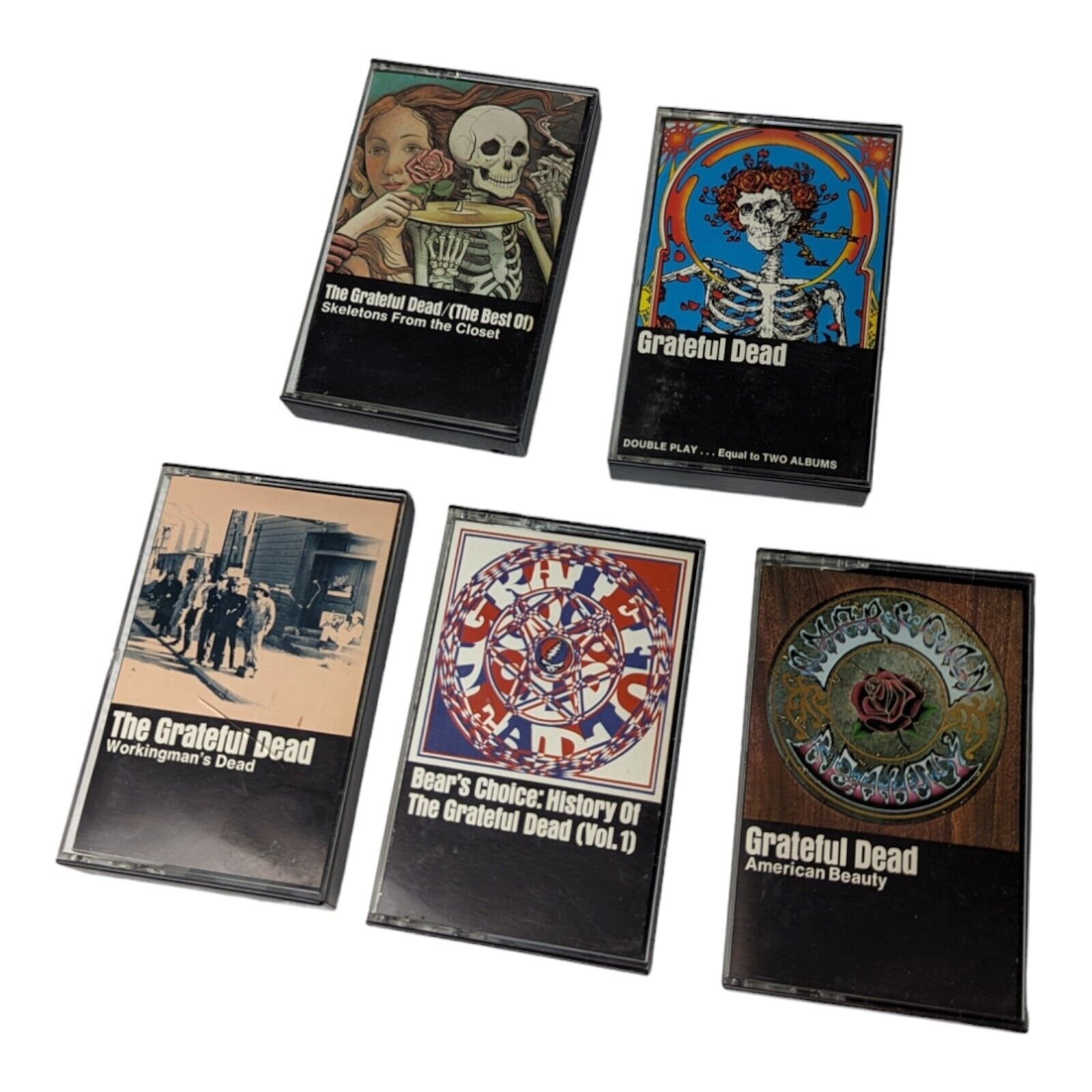 Grateful Dead Collection Of Cassette Tapes Bears Choice Workingman Skeletons 