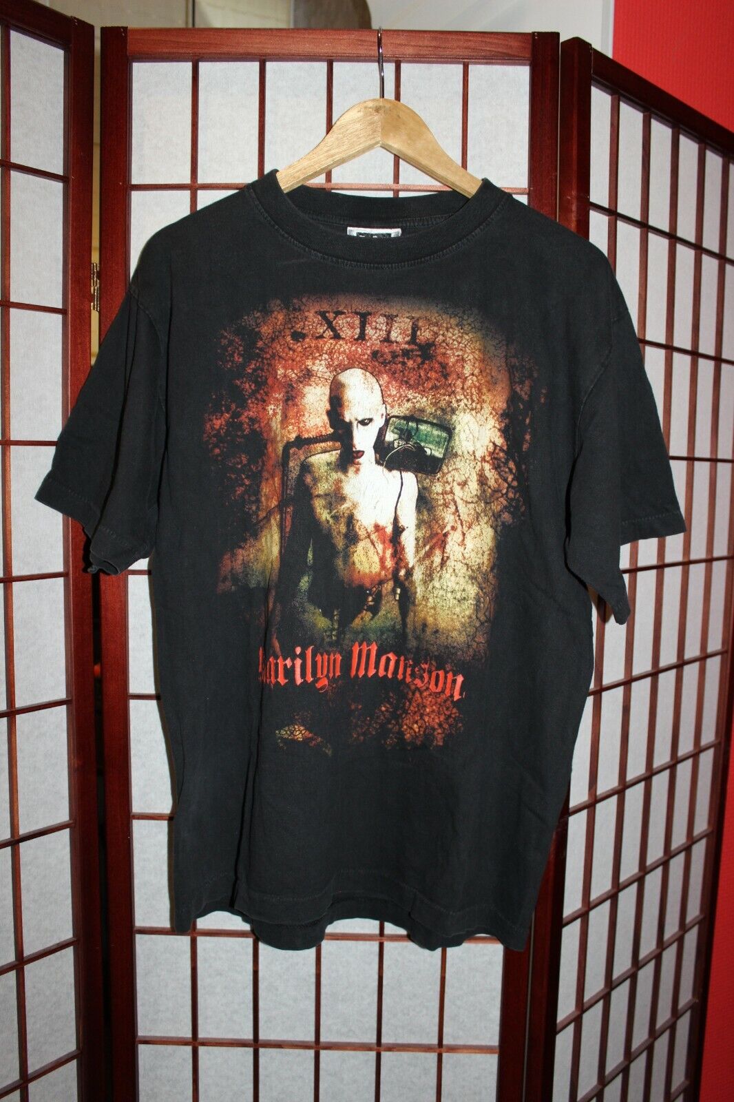 VINTAGE  1990\'s Merilyn Manson Xlll  T-shirt . Size L  .ALY