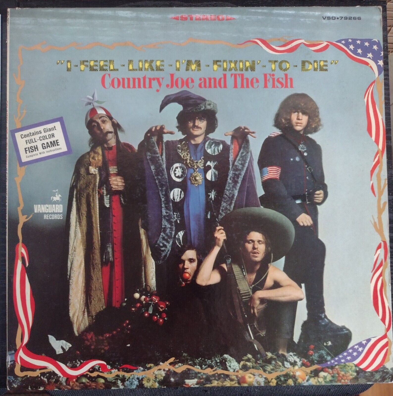 Country Joe and The Fish, I Feel Like I'm Fixin' To Die Vinyl LP, W/ Poster/Game