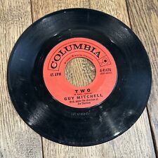 Vintage Guy Mitchell 45 RPM Record Two & Heartaches By The Number Columbia picture